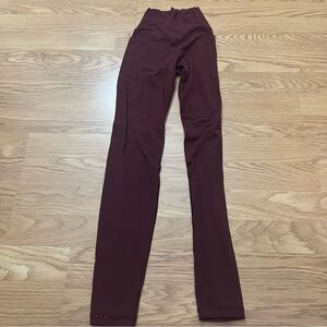 Aerie OFFLINE crossover leggings with pockets in dark red